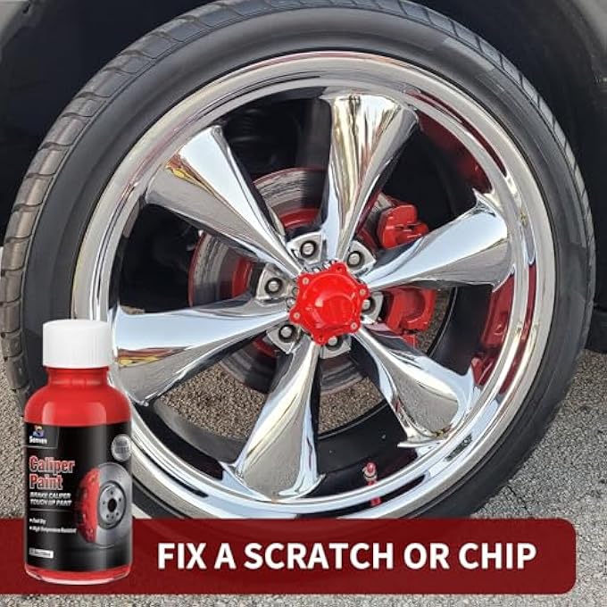SENVEN RED CALIPER PAINT BRAKE CALIPER TOUCH UP PAINT RED GLOSS HIGH TEMPERATURE HEAT RESISTANT 1.5 OZ - Image 5